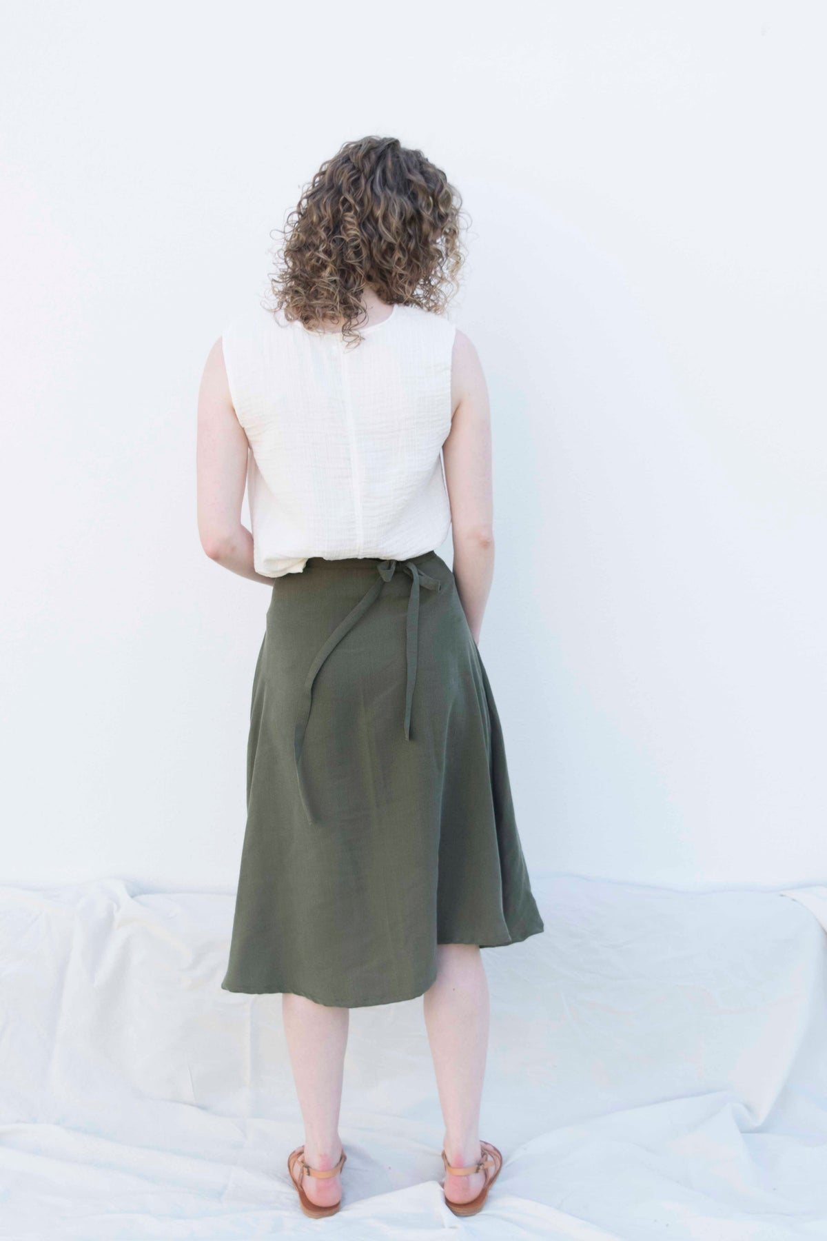 Dance wrap skirt olive