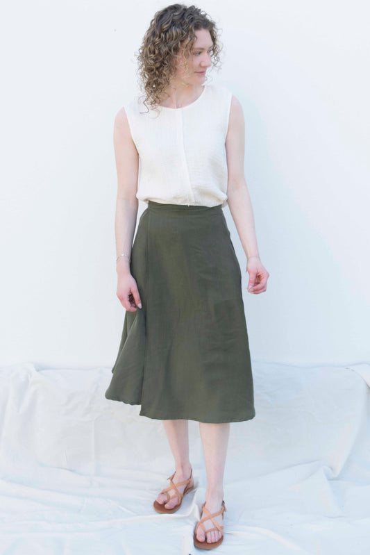 Dance wrap skirt olive