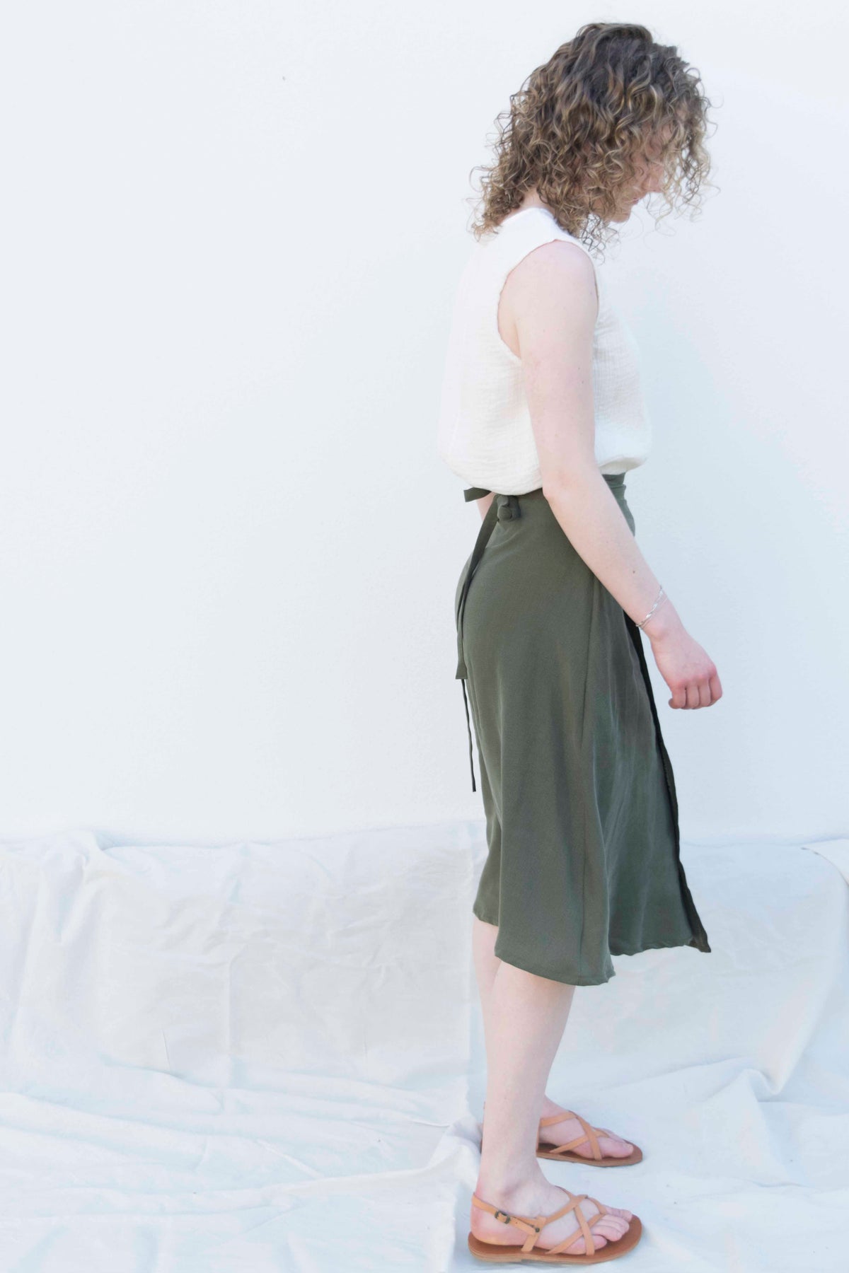 Dance wrap skirt olive
