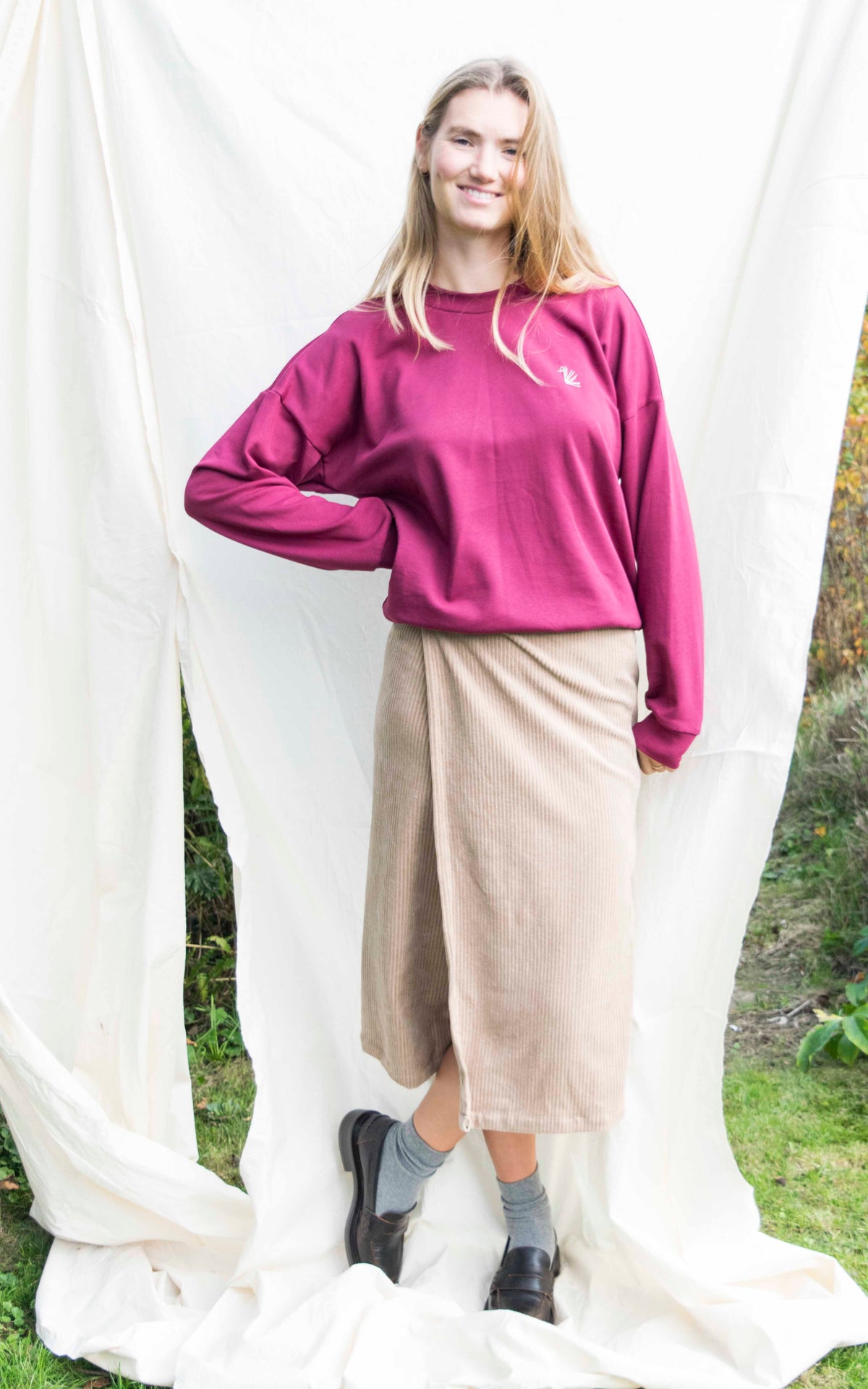 Rib wrap skirt