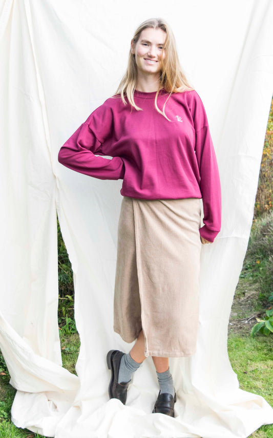 Rib wrap skirt