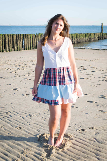 Remix Dreamer Dress, Vorderansicht der karierten Mittelbahn