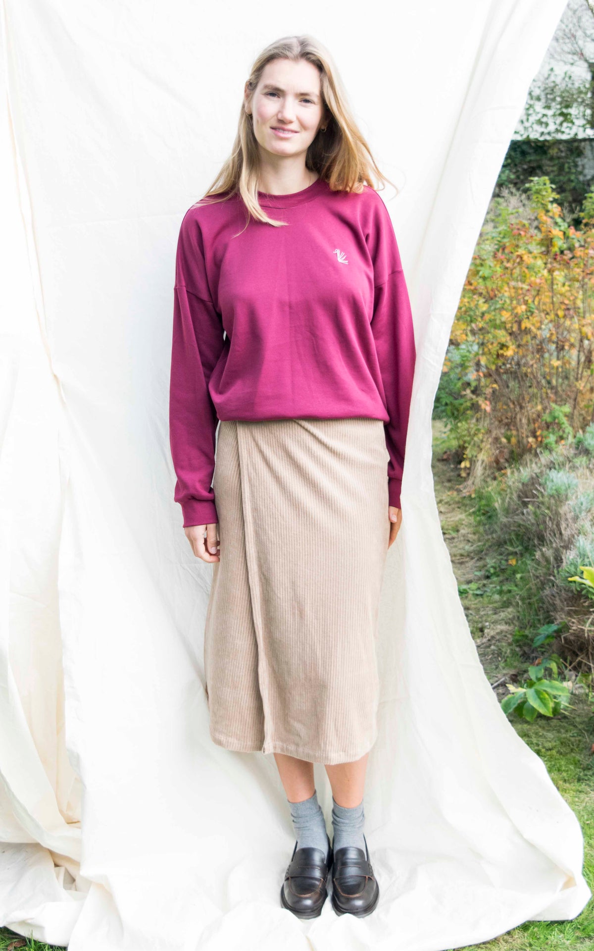 Rib wrap skirt