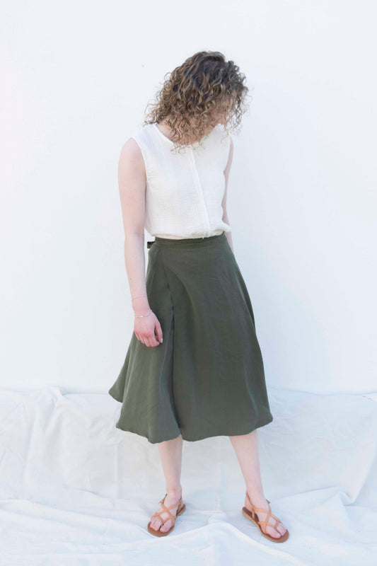 Dance wrap skirt olive