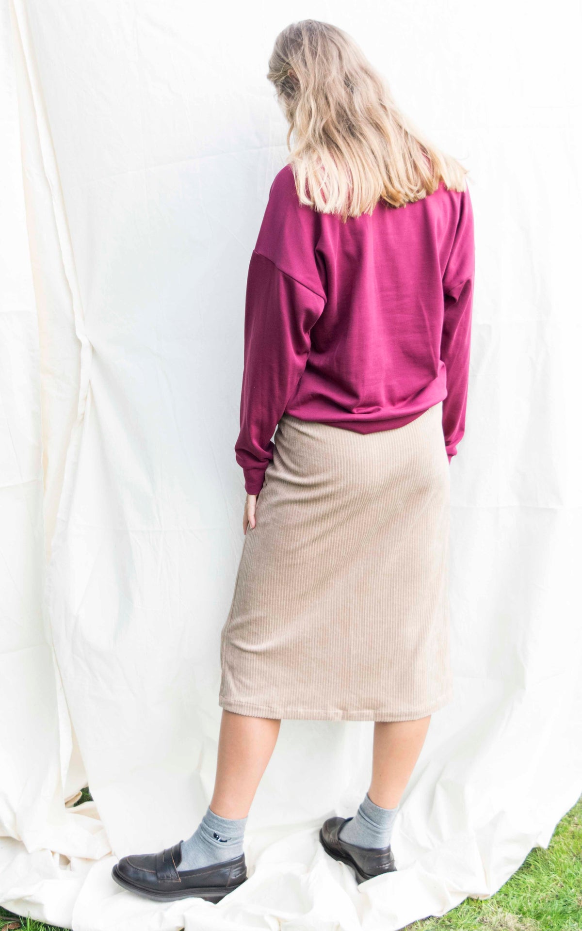 Rib wrap skirt