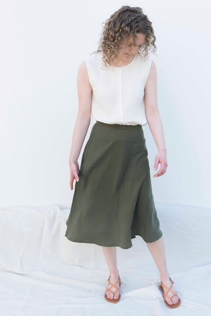 Dance wrap skirt olive